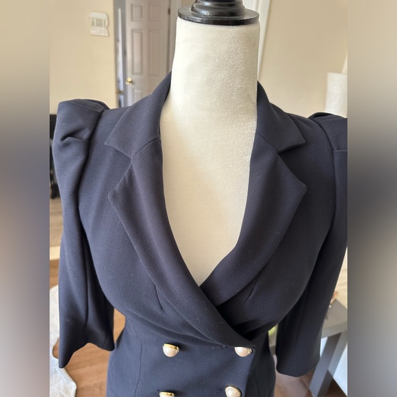 Zara | Blazer Dress with Pearl Buttons - Picture 13 of 16